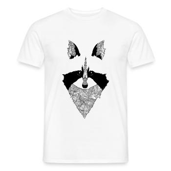 Raton-laveur design - T-shirt homme - blanc - Devant - AI Model Male 178 dark (178cm)