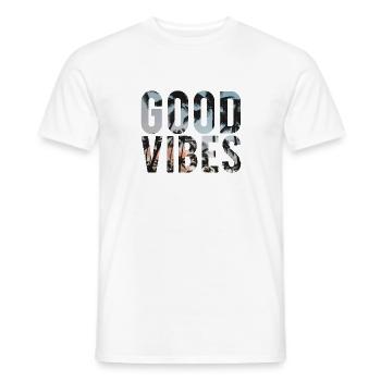Good vibes - T-shirt homme - blanc - Devant - AI Model Male 178 dark (178cm)