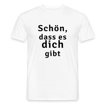 schön dass es dich gibt - Männer T-Shirt - Weiß - Vorne - AI Model Male 178 dark (178cm)