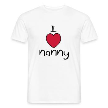 I Love Nanny - Men's T-Shirt - white - Front - AI Model Male 178 dark (178cm)
