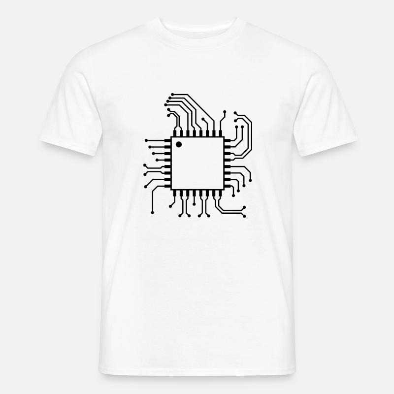 Electronics microcontroller FPGA circuit electrot - Men's T-Shirt - white