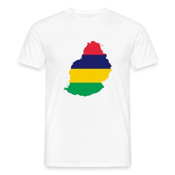 Mauritius - Men's T-Shirt - white - Front - AI Model Male 178 dark (178cm)