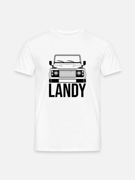 Landy Offroad Allrad SUV Auto Geländewagen 4x4 AWD - Männer T-Shirt - Weiß
