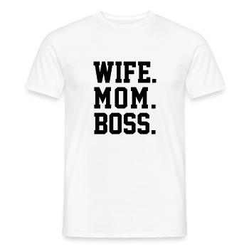 EHEFRAU MUTTER CHEF - Männer T-Shirt - Weiß - Vorne - AI Model Male 178 dark (178cm)