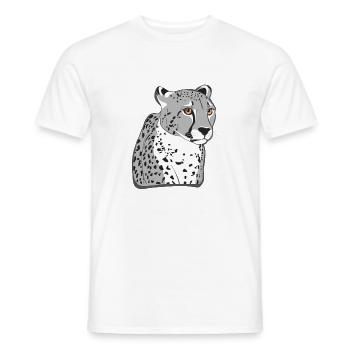 Guépard - T-shirt homme - blanc - Devant - AI Model Male 178 dark (178cm)
