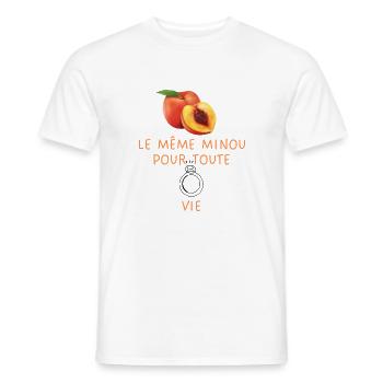 EVG Drôle Le Même Minou pour toute la vie - T-shirt homme - blanc - Devant - AI Model Male 178 dark (178cm)