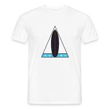 Surf Triangle - T-shirt homme - blanc - Devant - AI Model Male 178 dark (178cm)