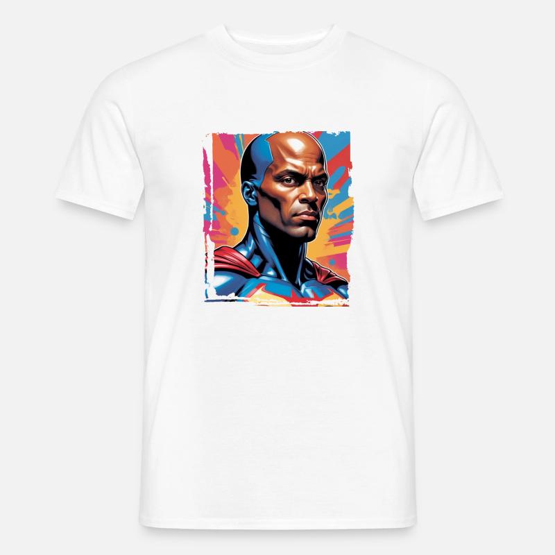 Porträt eines Sci-Fi-Superhelden - Männer T-Shirt - Weiß