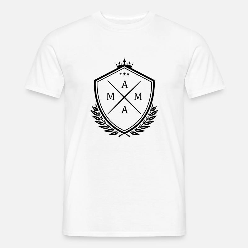 mama wappen - Männer T-Shirt - Weiß