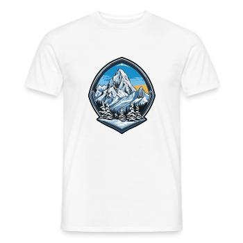 Berge - Männer T-Shirt - Weiß - Vorne - AI Model Male 178 dark (178cm)