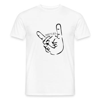 Heavy Metal French Fork - Men's T-Shirt - white - Front - AI Model Male 178 dark (178cm)