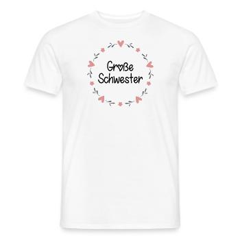 Große Schwester - Männer T-Shirt - Weiß - Vorne - AI Model Male 178 dark (178cm)