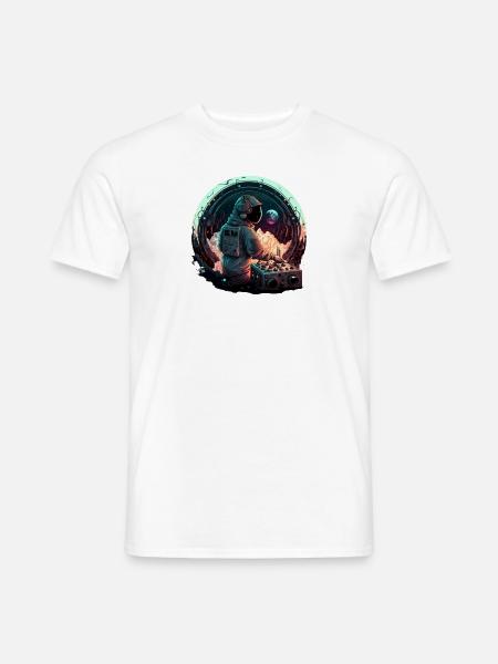 Narxz Future Music Astronaut Shirt - Männer T-Shirt - Weiß