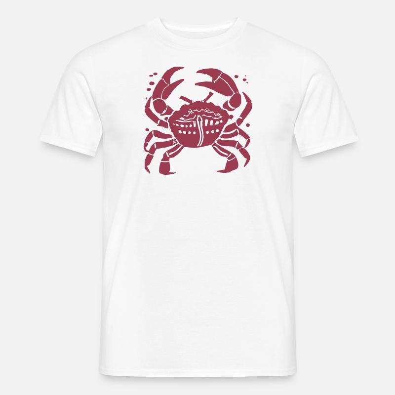Krabbe in Rot - Männer T-Shirt - Weiß