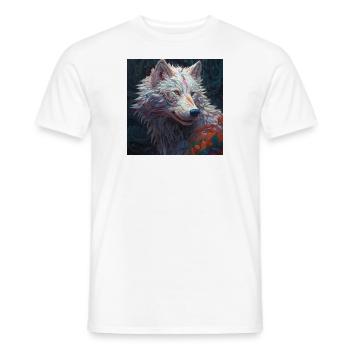 Wolf of Thousend Colors 1 - Men's T-Shirt - white - Front - AI Model Male 178 dark (178cm)