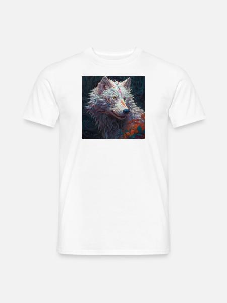 Wolf of Thousend Colors 1 - Men's T-Shirt - white