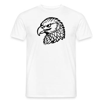 Adler Kopf - Männer T-Shirt - Weiß - Vorne - AI Model Male 178 dark (178cm)
