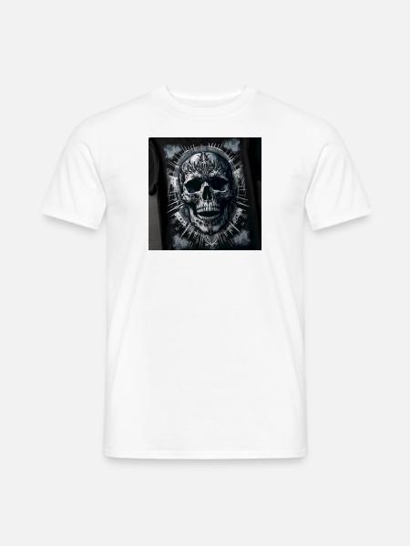 T-shirt mit Totenkopf - Männer T-Shirt - Weiß