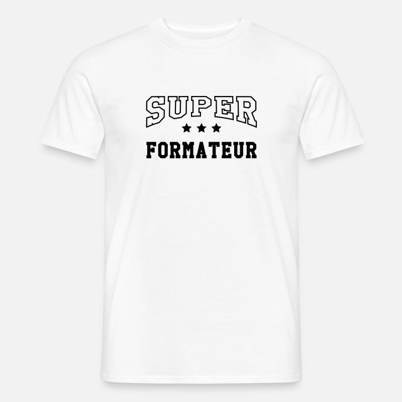 Ausbilder / Lehrer / Gestalter / trainer - Männer T-Shirt - Weiß
