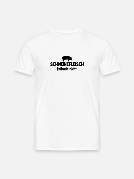 Schweinefleisch krümelt nicht - Grill - grillen - Männer T-Shirt - Weiß