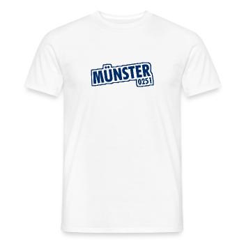 Münster 0251 Vorwahl Telefon NRW - Männer T-Shirt - Weiß - Vorne - AI Model Male 178 dark (178cm)