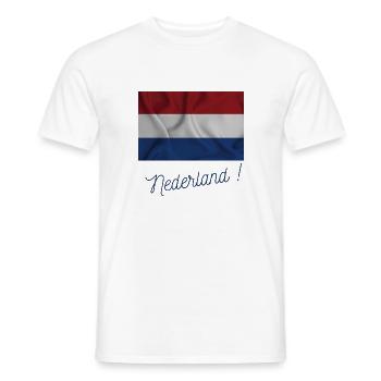 Nederland - T-shirt homme - blanc - Devant - AI Model Male 178 dark (178cm)