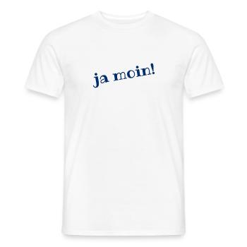 Ja Moin! - Guten Morgen - Nordsee - Ostsee - Anker - Männer T-Shirt - Weiß - Vorne - AI Model Male 178 dark (178cm)