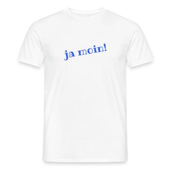 Ja Moin! - Guten Morgen - Nordsee - Ostsee - Anker - Männer T-Shirt - Weiß - Vorne - AI Model Male 178 dark (178cm)