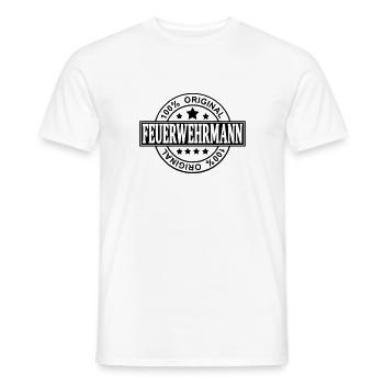 Feuerwehrmann - Männer T-Shirt - Weiß - Vorne - AI Model Male 178 dark (178cm)
