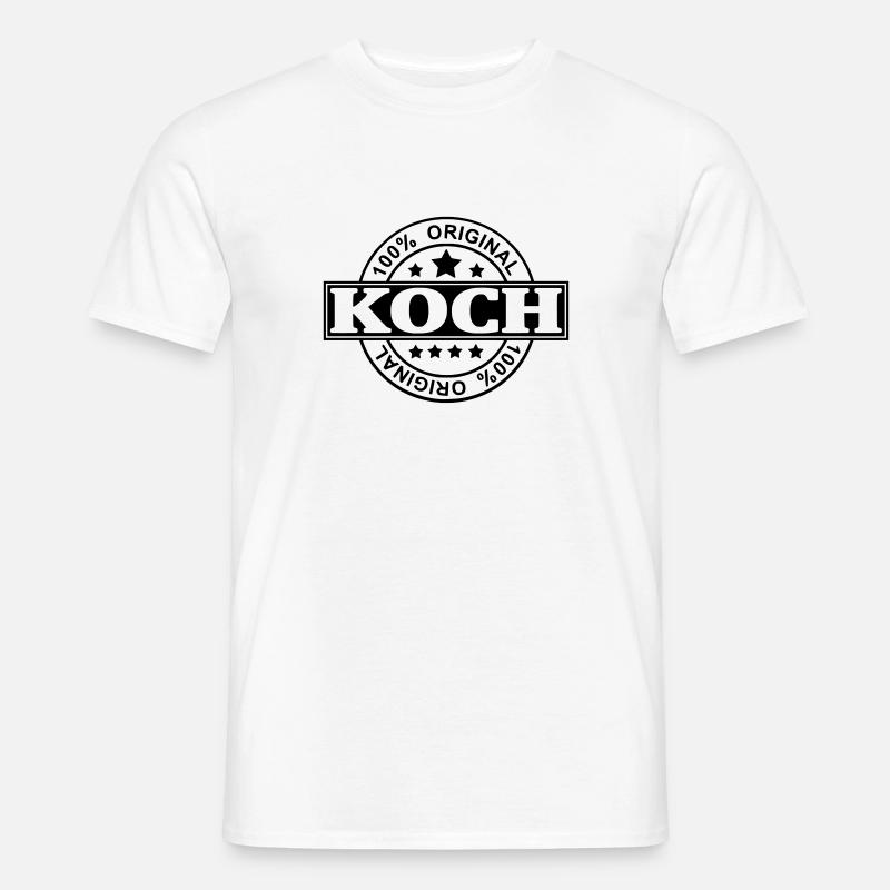 Koch - Männer T-Shirt - Weiß