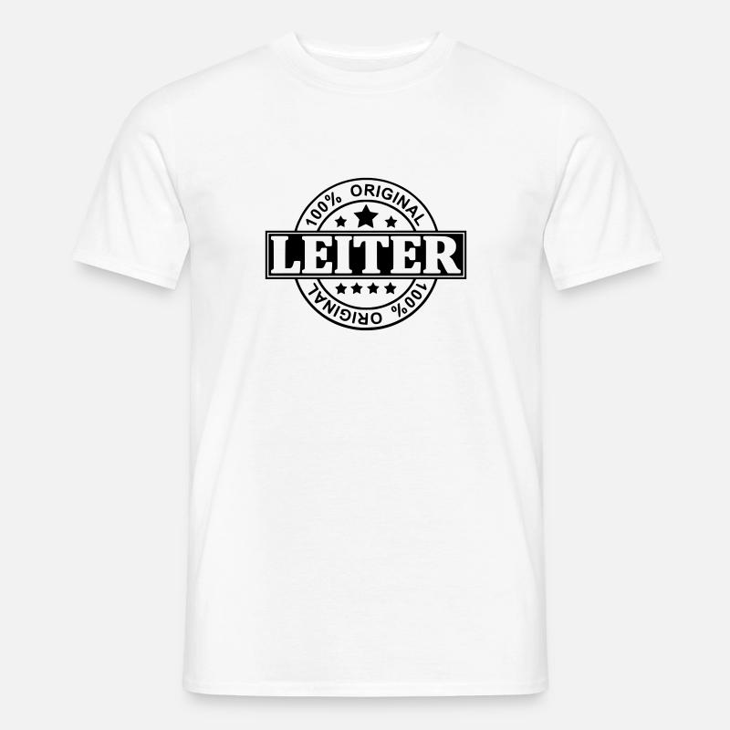 Leiter - Männer T-Shirt - Weiß