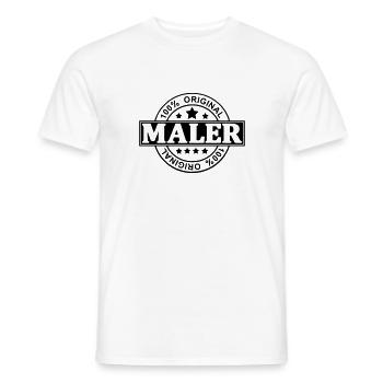 Maler - Männer T-Shirt - Weiß - Vorne - AI Model Male 178 dark (178cm)