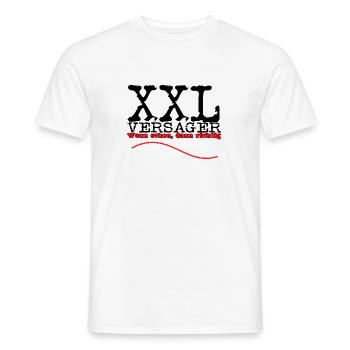 xxl versager schwarz - Männer T-Shirt - Weiß - Vorne - AI Model Male 178 dark (178cm)