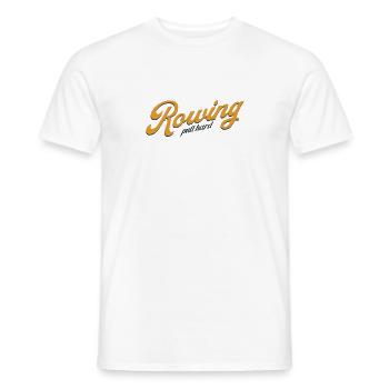 Rowing Pull Hard Rowing Rower Rower - Men's T-Shirt - white - Front - AI Model Male 178 dark (178cm)