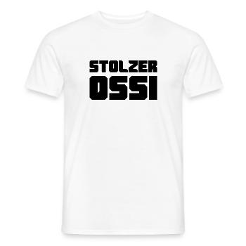 Stolzer Ossi NVA Ostdeutschland Geschenk Nostalgie - Männer T-Shirt - Weiß - Vorne - AI Model Male 178 dark (178cm)