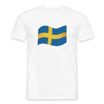 Die Flagge von Schweden Sverige - Männer T-Shirt - Weiß - Vorne - AI Model Male 178 dark (178cm)
