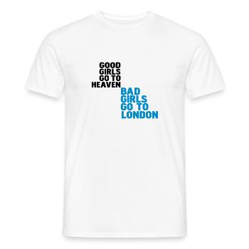 bonnes filles vont au ciel les mauvaises filles - T-shirt homme - blanc - Devant - AI Model Male 178 dark (178cm)