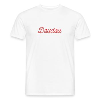 DOUDOU accessory gift idea and tshirt - Men's T-Shirt - white - Front - AI Model Male 178 dark (178cm)