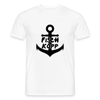 Fischkopp Fisch - Männer T-Shirt - Weiß - Vorne - AI Model Male 178 dark (178cm)