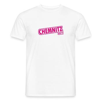Chemnitz 0371 Vorwahl - Männer T-Shirt - Weiß - Vorne - AI Model Male 178 dark (178cm)
