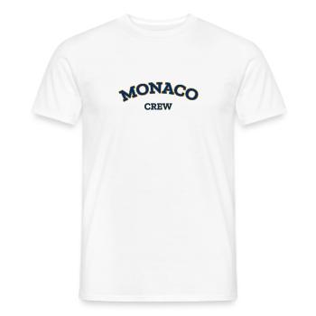 Monaco Crew - Monte Carlo - Mer Méditerranée - T-shirt homme - blanc - Devant - AI Model Male 178 dark (178cm)