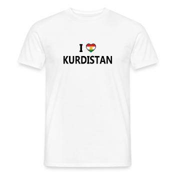 Drapeau du Kurdistan Bakur Bashur Rojava Rojhlt Newroz - T-shirt homme - blanc - Devant - AI Model Male 178 dark (178cm)
