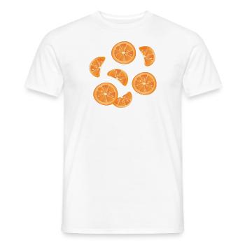 Orange pattern - T-shirt homme - blanc - Devant - AI Model Male 178 dark (178cm)