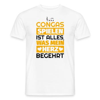 Congas Geschenke - Männer T-Shirt - Weiß - Vorne - AI Model Male 178 dark (178cm)