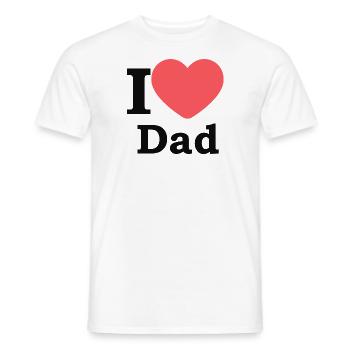 Ich liebe Papa - Männer T-Shirt - Weiß - Vorne - AI Model Male 178 dark (178cm)