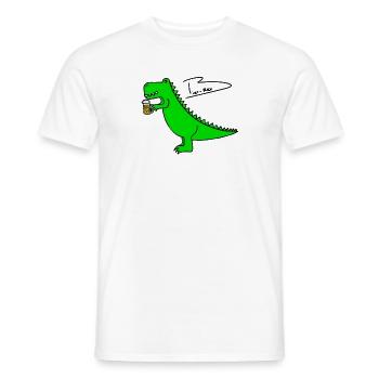 Bier-Rex - Männer T-Shirt - Weiß - Vorne - AI Model Male 178 dark (178cm)