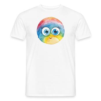Rainbow Watercolor Drawing - Men's T-Shirt - white - Front - AI Model Male 178 dark (178cm)