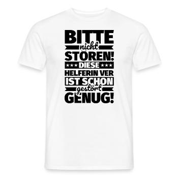 Helferin Ver Geschenke Stören lustiger Spruch - Männer T-Shirt - Weiß - Vorne - AI Model Male 178 dark (178cm)