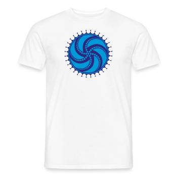 Sun wheel (blue) - Men's T-Shirt - white - Front - AI Model Male 178 dark (178cm)