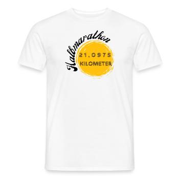 Halbmarathon - Männer T-Shirt - Weiß - Vorne - AI Model Male 178 dark (178cm)